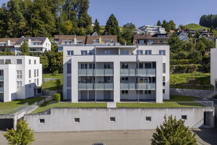 St. Gallen, Schweiz, 26. September 2023 - Architektur Heidenerstrasse Eggersriet.